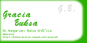 gracia buksa business card